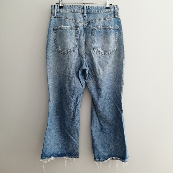 Free People We The Free Ranger Ripped Crop Wide Leg Jeans In Sky 30 - Picture 3 of 16